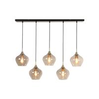 Light & Living Hanglamp 'Rakel' 5-Lamps, kleur Antiek Brons / Smoke - thumbnail
