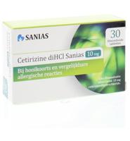 Sanias Cetirizine 10mg Tabletten - bij hooikoorts en vergelijkbare allergische reacties - - thumbnail