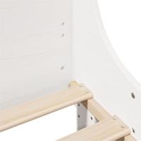 Bedframe zonder matras massief grenenhout wit 150x200 cm - thumbnail