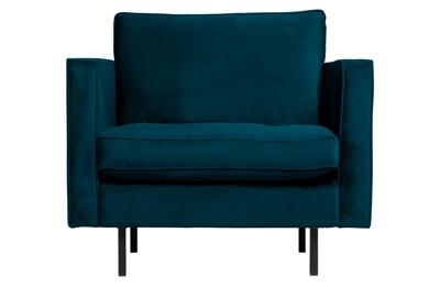 WOOOD Fauteuil 'Rodeo' Velvet, kleur Blauw