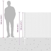 VidaXL Hek met paal zilver 1,2 x 10 m staal - thumbnail