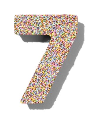 HEMA Chocolade feestcijfer 7 met discodip