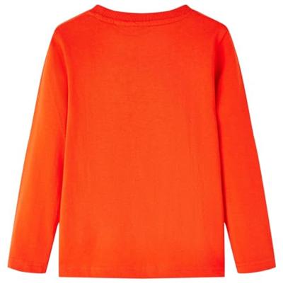 Kindershirt met lange mouwen voetbaldoelprint 92 feloranje Kindershirt met lange mouwen voetbaldoelprint 92 feloranje