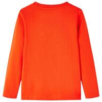 Kindershirt met lange mouwen voetbaldoelprint 92 feloranje - thumbnail