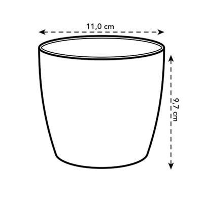 Elho Brussels Mini bloempot rond 10,5 cm wit - thumbnail