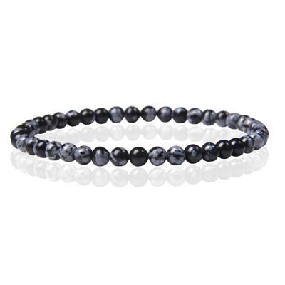 Memphis Natuursteen Armband - 4mm Snowflake