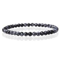 Memphis Natuursteen Armband - 4mm Snowflake - thumbnail