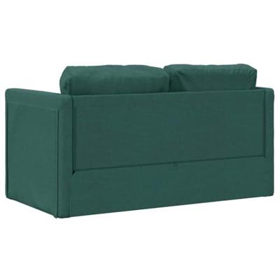 Slaapbank vloermodel 2-in-1 112x174x55 cm stof donkergroen
