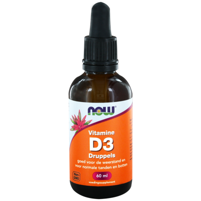 NOW Vitamine D3 Druppels 60ml NOW Vitamine D3 Druppels 60ml
