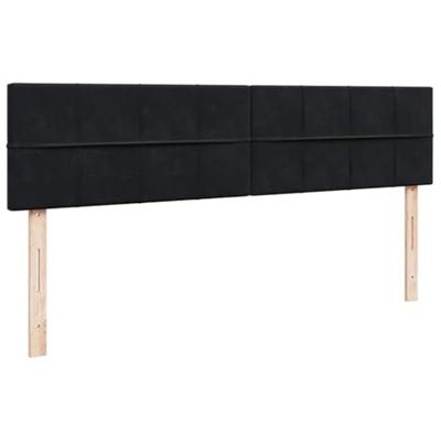 Ottoman bed met matras en LED's 180x200cm fluweel zwart