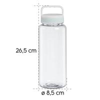 Xavax Drinkfles 1250ml Lekvrij Greep Schroefsluiting Transparant - thumbnail