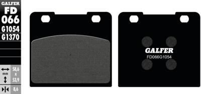 GALFER remblokken "fd066" brake pad fd066 g1054 organic
