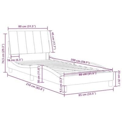 Bedframe zonder matras 80x200 cm fluweel donkergroen