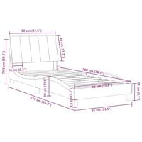 Bedframe zonder matras 80x200 cm fluweel donkergroen - thumbnail