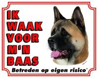 Akita Waakbord - Ik waak voor mijn baas Bruin - thumbnail
