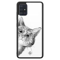 Samsung Galaxy A51 glazen hardcase - Peekaboo - thumbnail