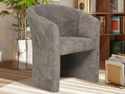 Fauteuil CARLOS bouclé bruin