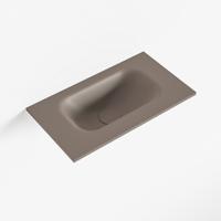 MONDIAZ EDEN Smoke solid surface inleg wastafel voor toiletmeubel 40cm. Positie wasbak midden - thumbnail