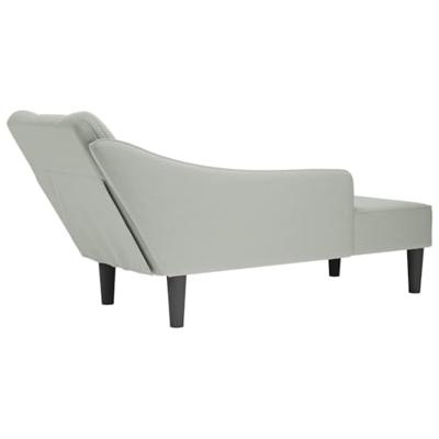Chaise longue met rechterarmleuning fluweel lichtgrijs Chaise longue met rechterarmleuning fluweel lichtgrijs