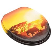 VidaXL Toiletbril met deksel savanne mdf - thumbnail