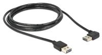 Delock 83464 USB-kabel USB 2.0 USB-A stekker, USB-A stekker 1.00 m Zwart - thumbnail