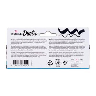 Duotip Talens Ecoline set à 3 stuks zwart en grijs