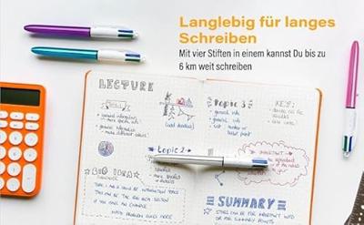 Pen Bic Wit Roze (12 Onderdelen)