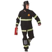 Kostuum brandweer zwart - thumbnail