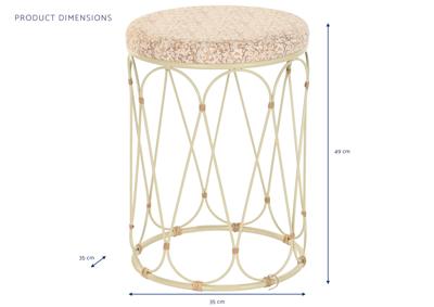Bijzettafel DKD Home Decor Natuurlijk Metaal Crème Rotan (35 x 35 x 49 cm) Bijzettafel DKD Home Decor Natuurlijk Metaal Crème Rotan (35 x 35 x 49 cm)