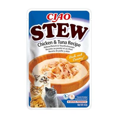 INABA Ciao Stew Chicken & Tuna - Kattensnoepje - 40g