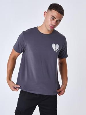 Project X Paris Gebroken Hart T-Shirt Heren Grijs - Maat XS - Kleur: Grijs | Soccerfanshop Project X Paris Gebroken Hart T-Shirt Heren Grijs - Maat XS - Kleur: Grijs | Soccerfanshop