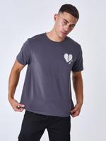 Project X Paris Gebroken Hart T-Shirt Heren Grijs - Maat XS - Kleur: Grijs | Soccerfanshop - thumbnail