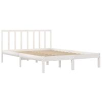 Bedframe massief grenenhout wit 140x200 cm - thumbnail