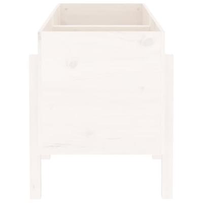 Plantenbak verhoogd 121x50x57 cm massief grenenhout wit Plantenbak verhoogd 121x50x57 cm massief grenenhout wit