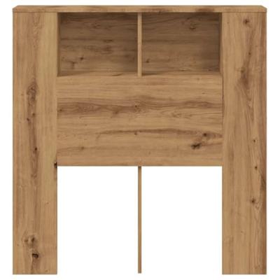 Hoofdbordkast 100x19x104,5cm bewerkt hout artisanaal eikenkleur Hoofdbordkast 100x19x104,5cm bewerkt hout artisanaal eikenkleur