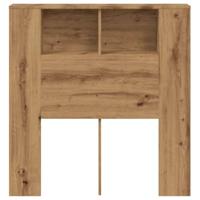 Hoofdbordkast 100x19x104,5cm bewerkt hout artisanaal eikenkleur - thumbnail