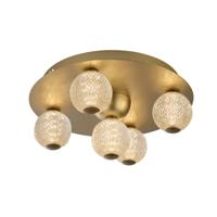 Searchlight 5-lichts plafondlampAsteroid goud - 20923GO - thumbnail