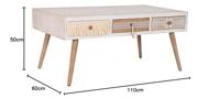 Hoofdtafel DKD Home Decor Spar Katoen (110 x 60 x 50 cm) - thumbnail