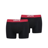 Levi's Boxershorts Solid Basic Organic Cotton 2-pack Black / Red-XXL - thumbnail