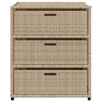 Tuinkast 55x59x69 cm poly rattan beige - thumbnail