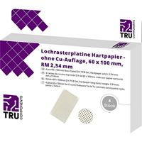 TRU COMPONENTS Printplaat Zonder Cu-laag Hardpapier (l x b) 100 mm x 60 mm 35 µm Rastermaat 2.54 mm Inhoud 4 stuk(s) - thumbnail
