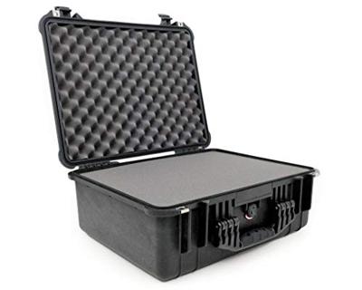 Peli 1550 BKF flightcase zwart met schuim 468x355x193 mm