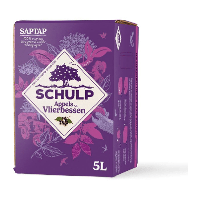 Schulp saptap appel-vlierbessen (5 liter)