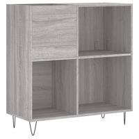 Platenkast 84,5x38x89 cm bewerkt hout grijs sonoma eikenkleurig - thumbnail