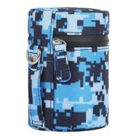 Camouflage kleurvak kleine Lens geval met ritssluiting doek Pouch voor DSLR cameralens grootte: 11x8x8cm (blauw) - thumbnail