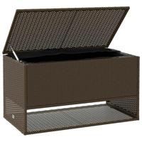 Opbergbox voor buiten 100x55x55,5 cm poly rattan bruin - thumbnail