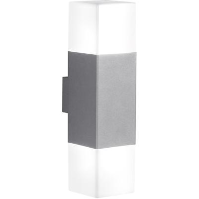 LED Wandlamp Buiten - 7W E14 - Warm Wit 3000K - IP44 - Mat Titaan