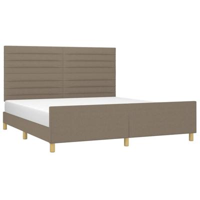 Bedframe zonder matras stof taupe 180x200 cm Bedframe zonder matras stof taupe 180x200 cm