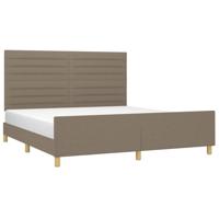 Bedframe zonder matras stof taupe 180x200 cm - thumbnail