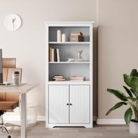 Boekenkast BODO 82x40x173 cm massief grenenhout wit - thumbnail